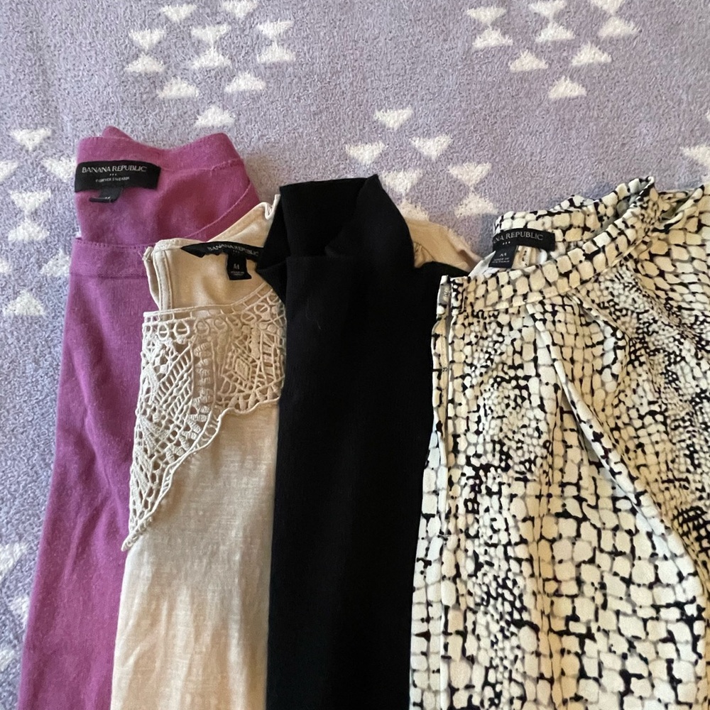 Banana Republic - set of 4 women tops size M - Picture 10 of 10